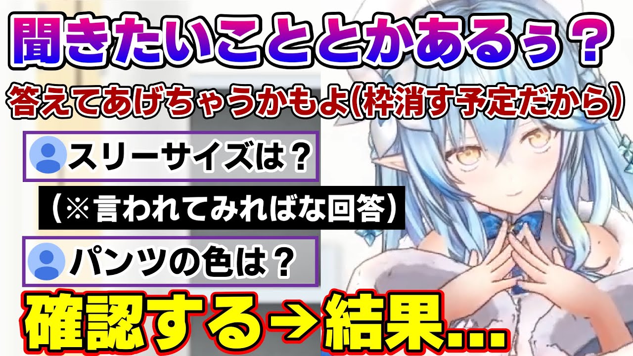 何をやるか悩みどうせ配信を消すならと雪民さんからぎりぎりな質問を受け付けるラミィちゃん【雪花ラミィ/ホロライブ/切り抜き/らみらいぶ/雪民】