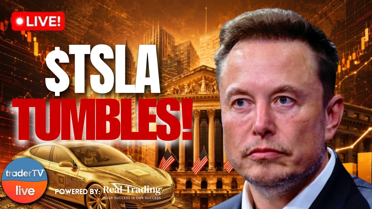 TSLA -8%, RIVN Deliveries Beat, CCXI +3.7% on a $2.3B Stake | Stock Market Live