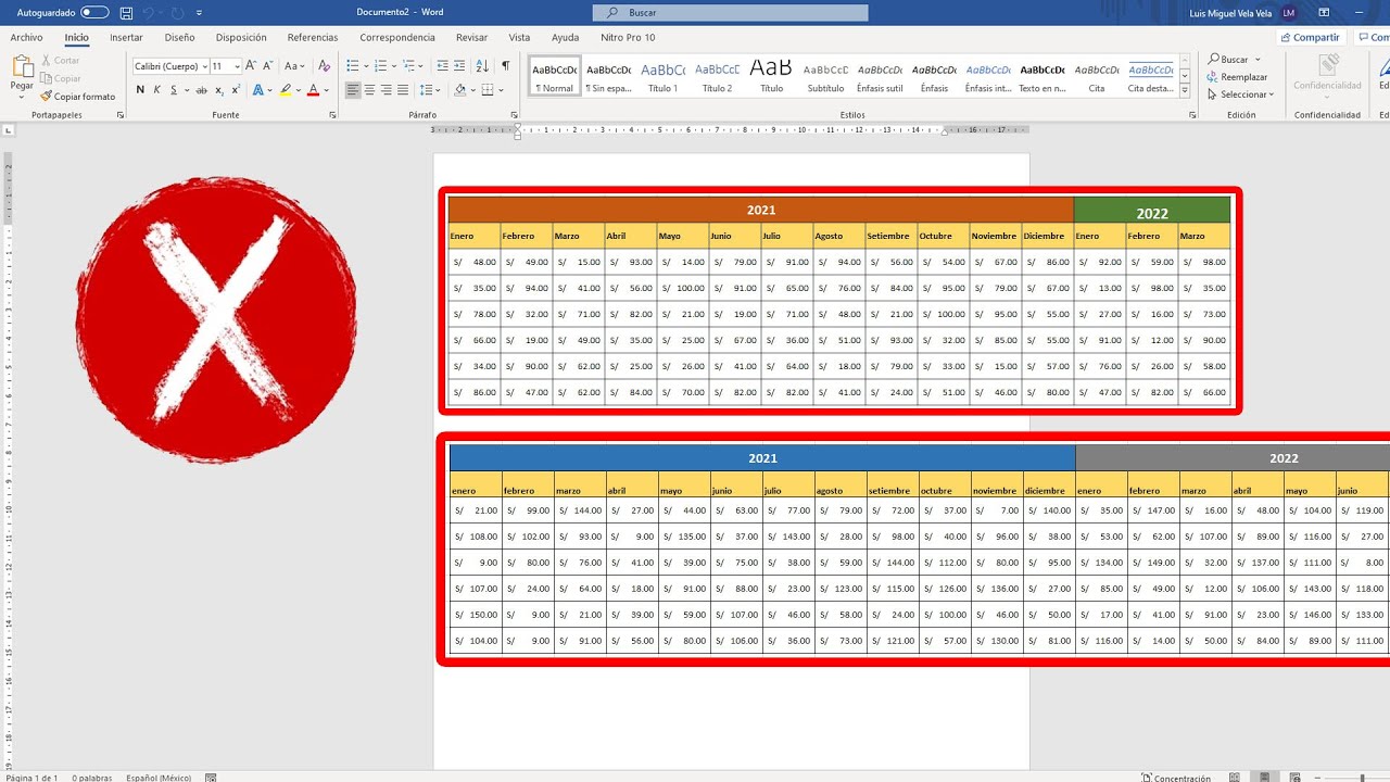 Como insertar una tabla de Excel extensa a Word sin distorsionar