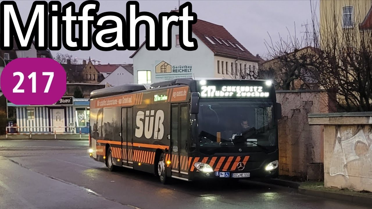 Mitfahrt | Mercedes-Benz Citaro C2 LE | Linie 217 | Delitzsch, unt. Bahnhof - Schkeuditz, Rathauspl.