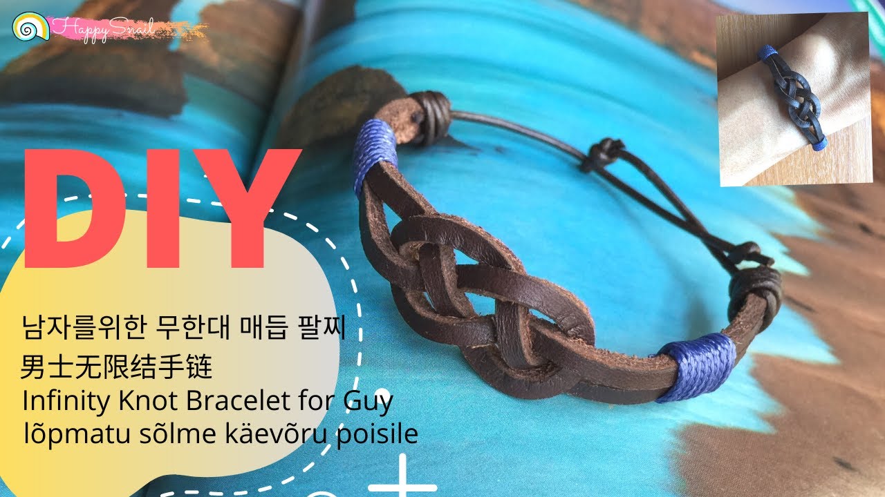 Making Infinity Knot Bracelet -Infinity Braided knot tutorial | Leather Infinity Bracelet