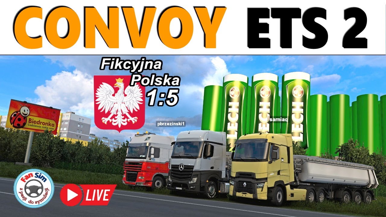 CONVOY NA FIKCYJNEJ POLSCE 1:5 🚚 ETS2 1.42 z TrackIR5 RTX3080