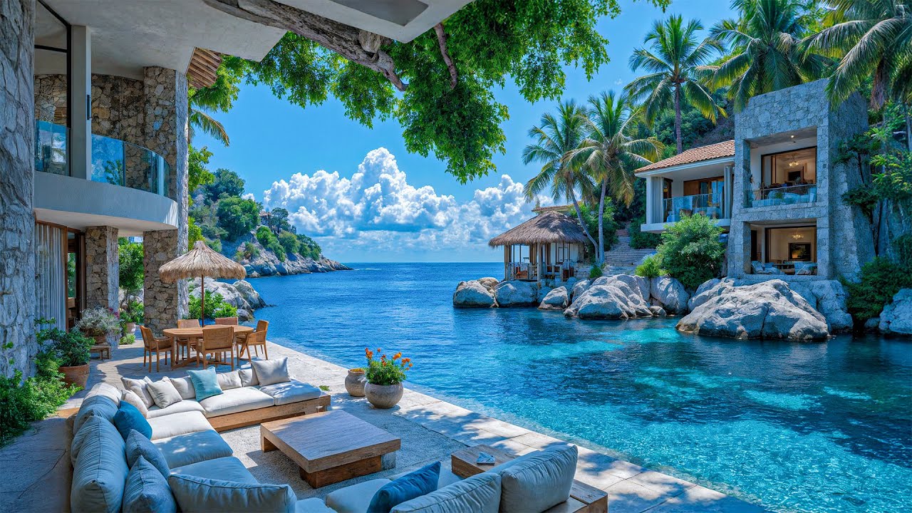 Dreamy Jazz On A Summer Seaside Balcony - Morning Jazz Rhythm Helps Calm The Mood And Focus The Mind