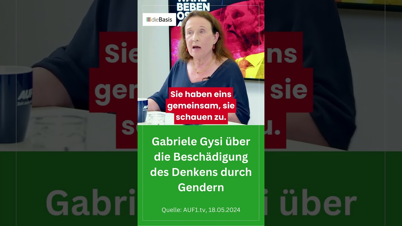 🔥 Kampf gegen das Gendern: Gabriele Gysi spricht Klartext | dieBasis 2024