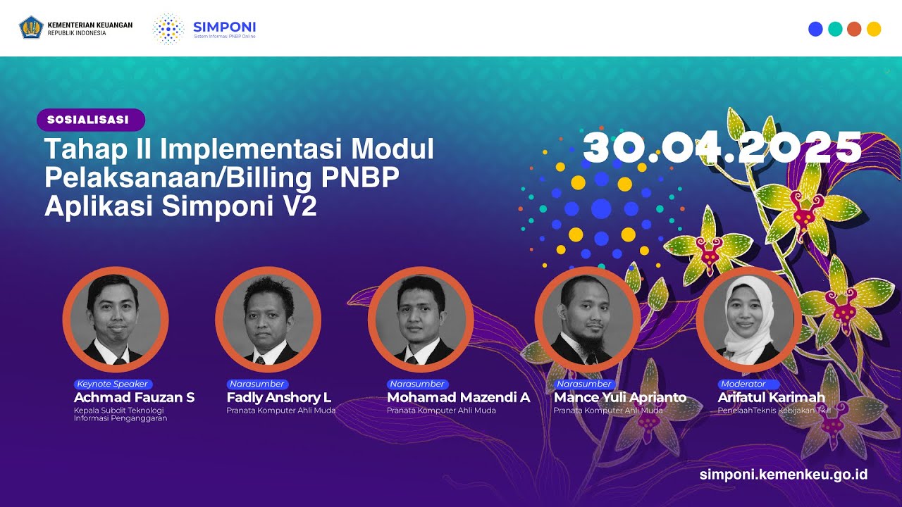 Sosialisasi Tahap II Implementasi Modul Pelaksanaan/Billing PNBP Aplikasi Simponi V2