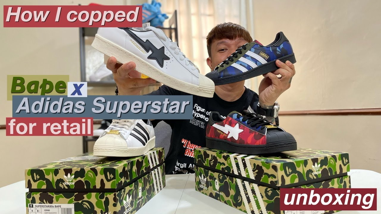 How I Copped Bape x Adidas Superstar for Retail/Unboxing