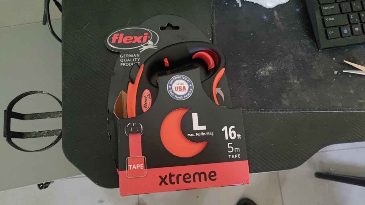 Flexi XTREME Retractable Tape Dog Leash Large Unboxing