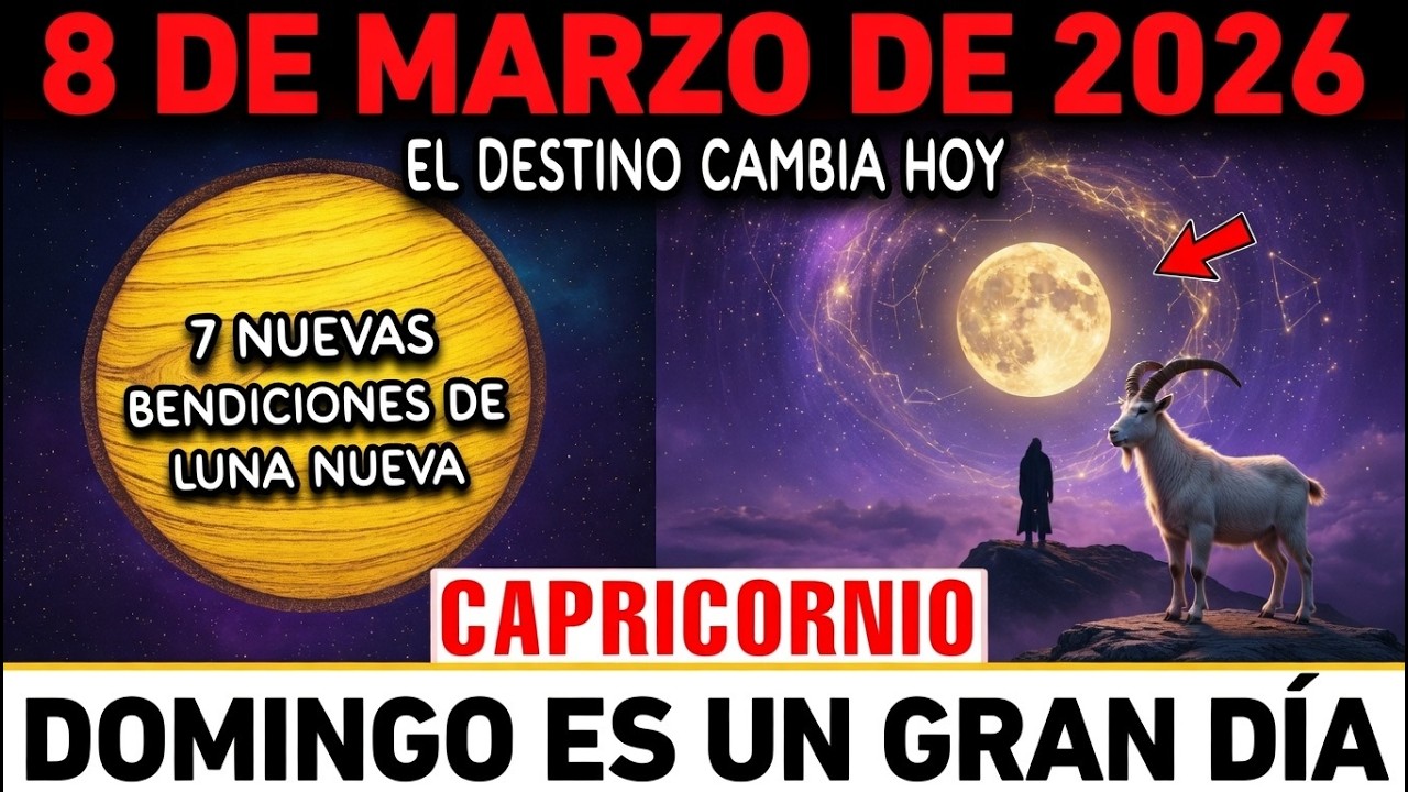Capricornio ♑ 8 de marzo de 2026 — 7 bendiciones raras desbloquean tu destino 🌑✨