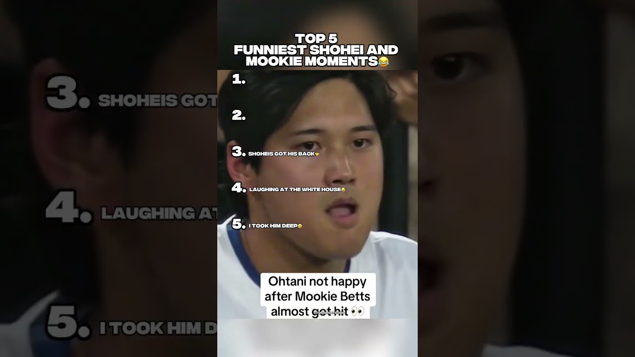 TOP 5 FUNNIEST SHOHEI & MOOKIE MOMENTS🤣 #shoheiohtani #mookiebetts #sports #top5 #lmao