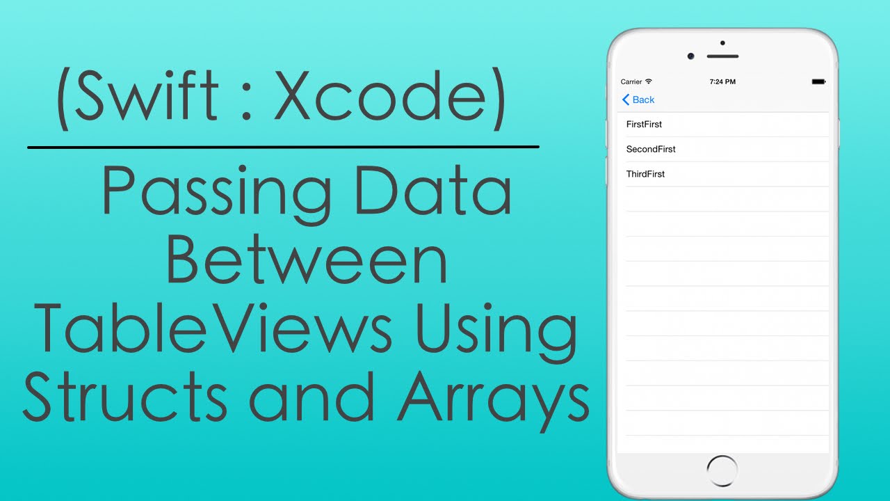Passing Data Between Table Views using Structs and Arrays (Swift : Xcode)