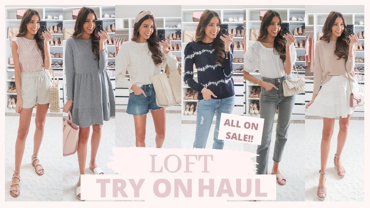 HUGE LOFT TRY ON HAUL 2021 | major sale 💕  SPRING OUTFIT IDEAS | Casual, Workwear + Dressy Outfits!