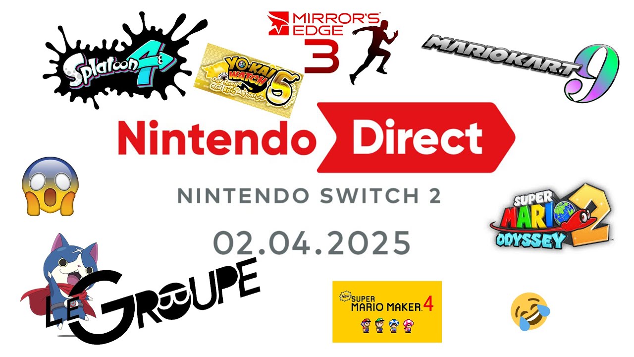 LA SWITCH 2 YOUHOUUU LIVE REACTION NINTENDO DIRECT 2 AVRIL AVEC LE GROUPE (en retard)