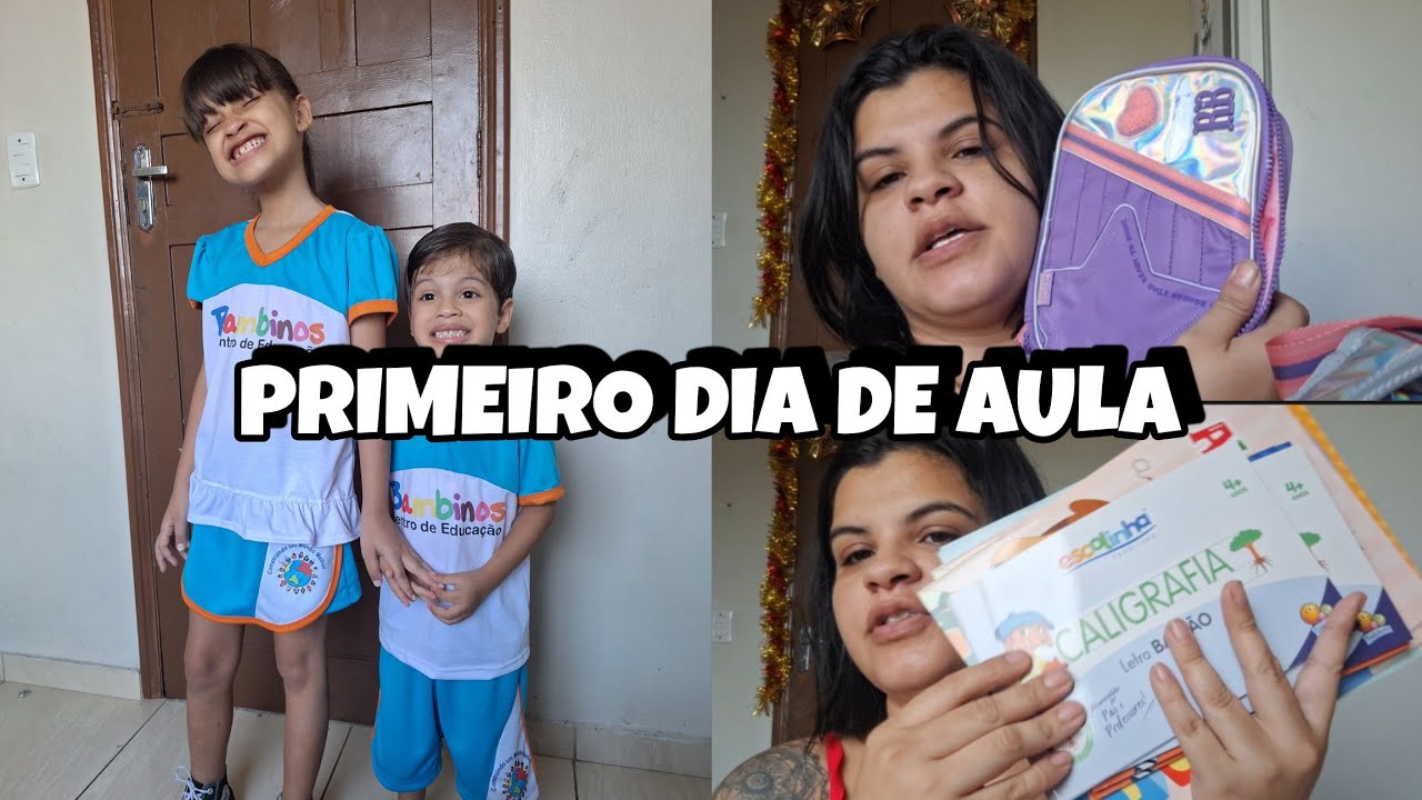 PRIMEIRO DIA DE AULA DAS CRIANÇAS | MOSTREI O MATERIAL ESCOLAR DELES