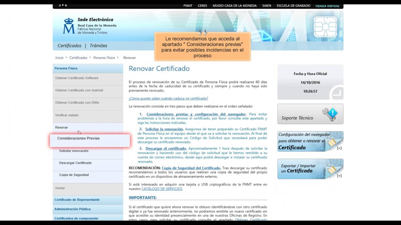 Verificaci&oacute;n, renovaci&oacute;n y revocaci&oacute;n de certificados electr&oacute;nicos