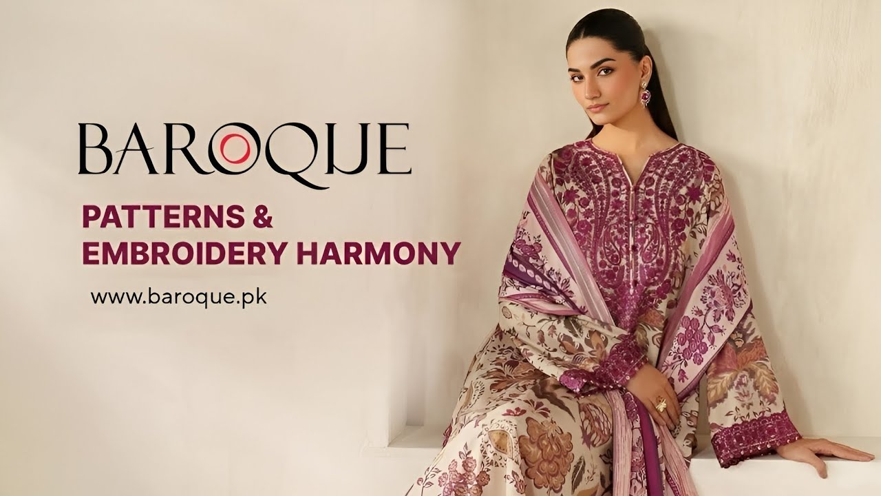 Baroque New Winter Unstitched Collection'25 | Baroque Embroidered & Printed Winter Collection 2025 