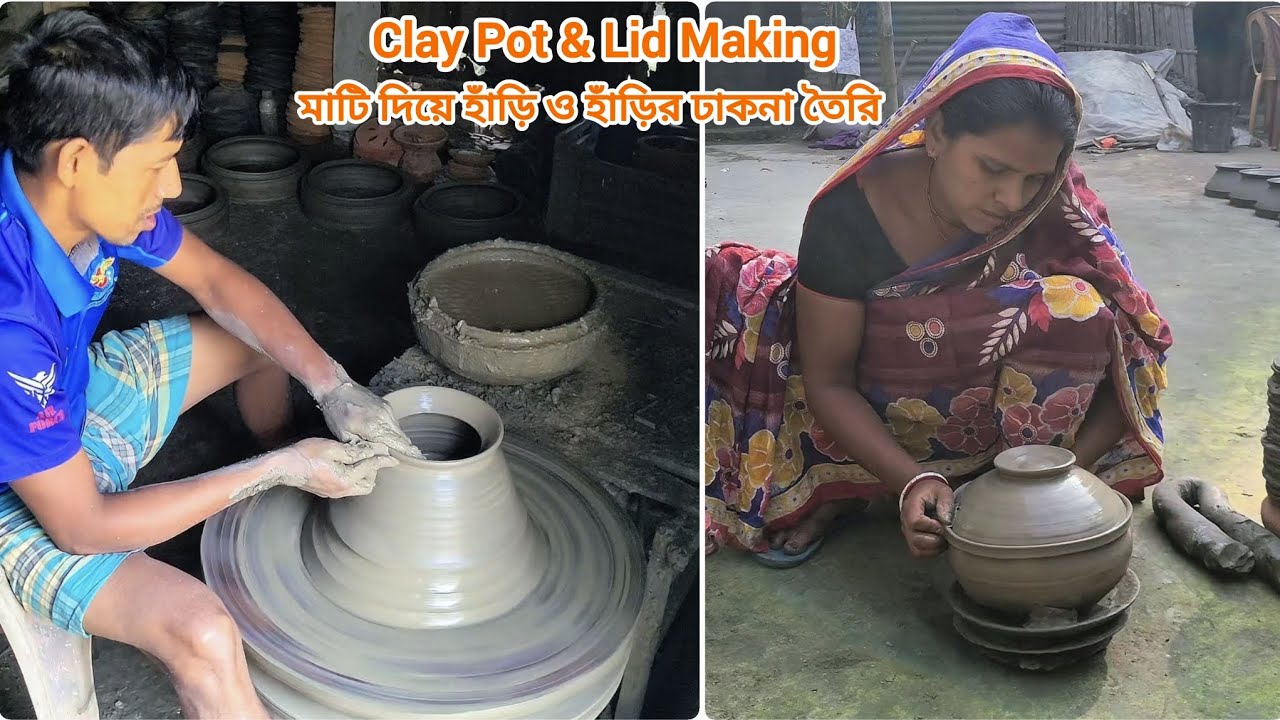 Cooking pot and lid making from clay