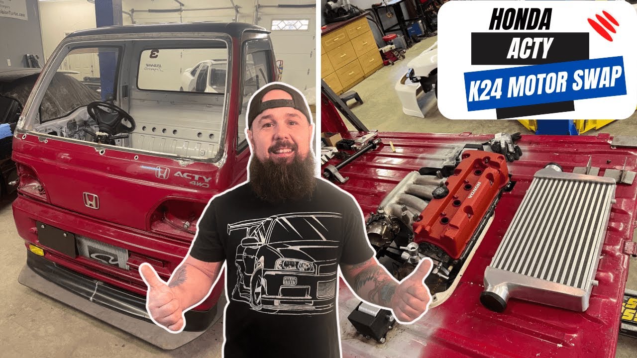 JDM Kei Truck K24 Swap in Honda Acty - Rare Mini Truck Motor Swap