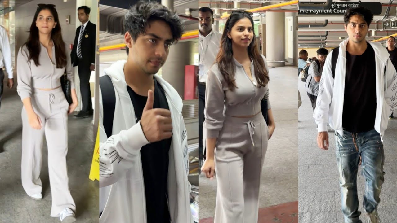 Suhana khan & aryan khan  spotted at Mumbai airport 💃❤️📷