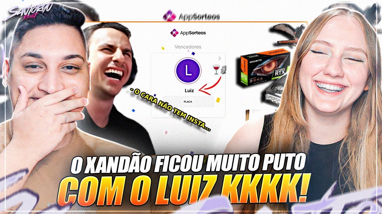 XANDÃO SORTEANDO sua PLACA de VIDEO e SENDO ATORMENTADO pelo CHAT KKKKK - REACT EM CASAL