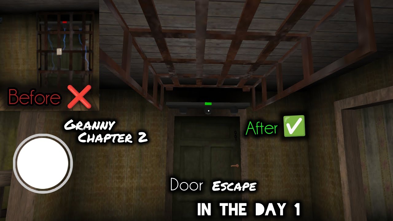 Granny chapter 2 door escape in day 1 🥵😱❤️‍🔥| Hard mode on #video #grannygame #granny #youtubevideo