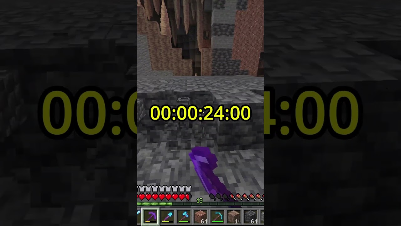 Kopię codziennie przez minute dop&oacute;ki nie dokopię się do bedrocka Dzień 43 #minecraft #gaming