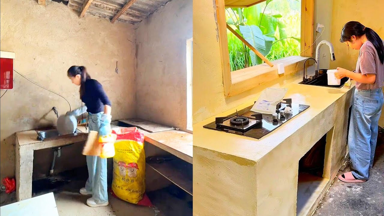 A talented unmarried woman remodeled and decorated the dilapidated house she bought