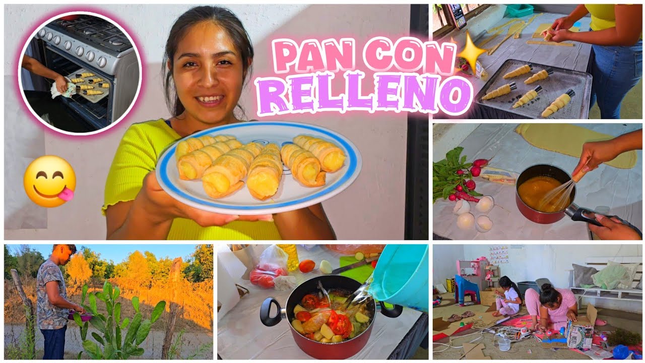 INTENTANDO HACER PAN con RELLENO 😋+ Tarea Escolar 🏫|| Vlog en el Rancho 🤠 Esmeralda Ramos ✨️