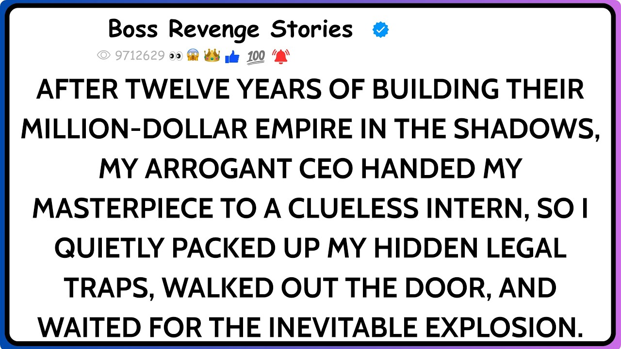 CEO Gave My Project to an Intern - After 12 Years, My Resignation Crushed the Company
