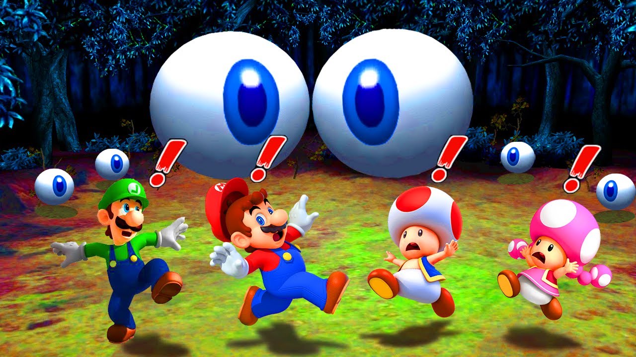 Mario Party 8 Minigames - Twins Mario & Luigi vs Brothers Toad & Toadette