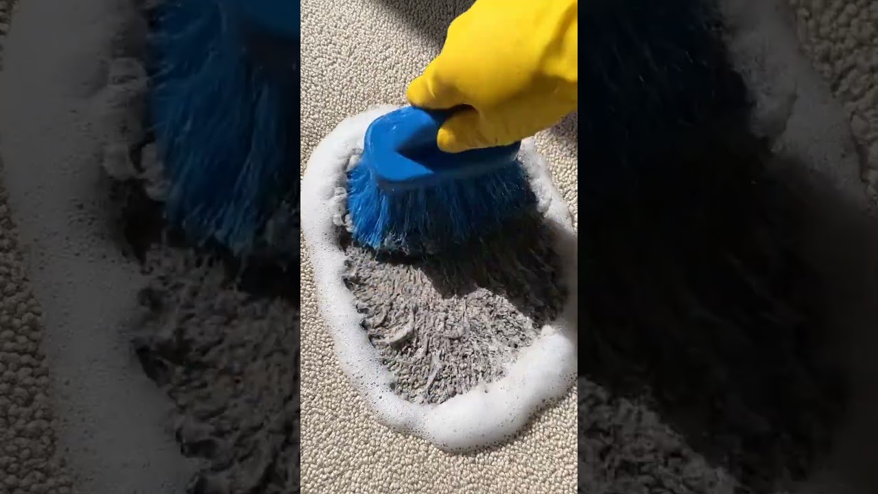 Deep Foam Carpet Cleaning: Beige Rug Stain Removal