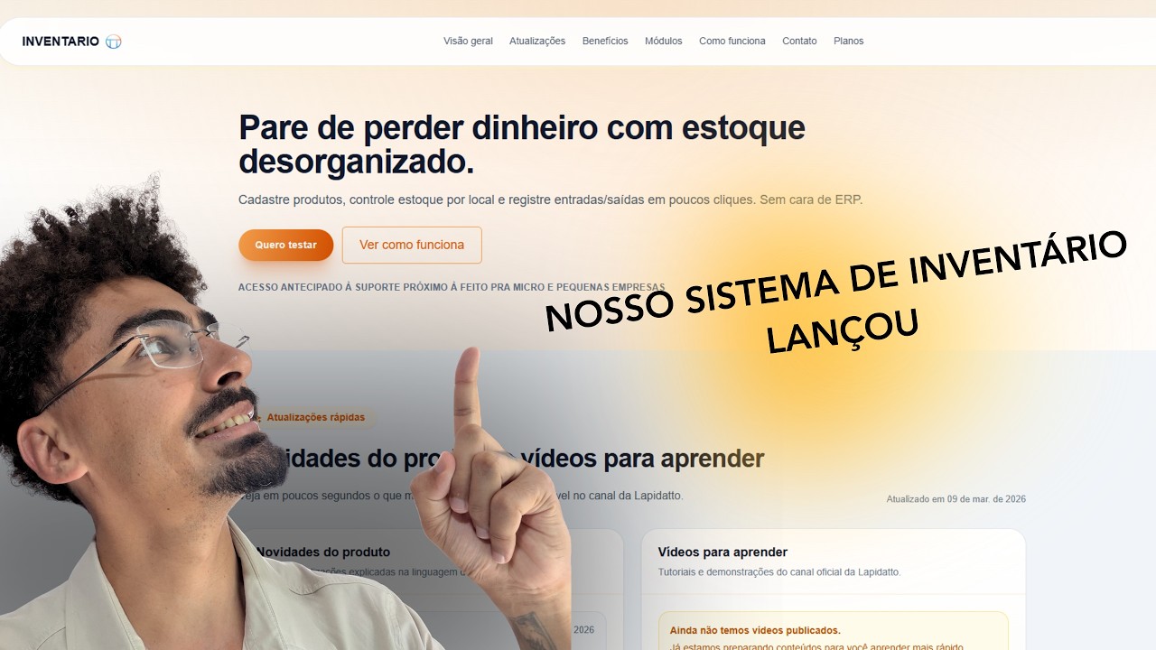 Como acessar o sistema de inventário...