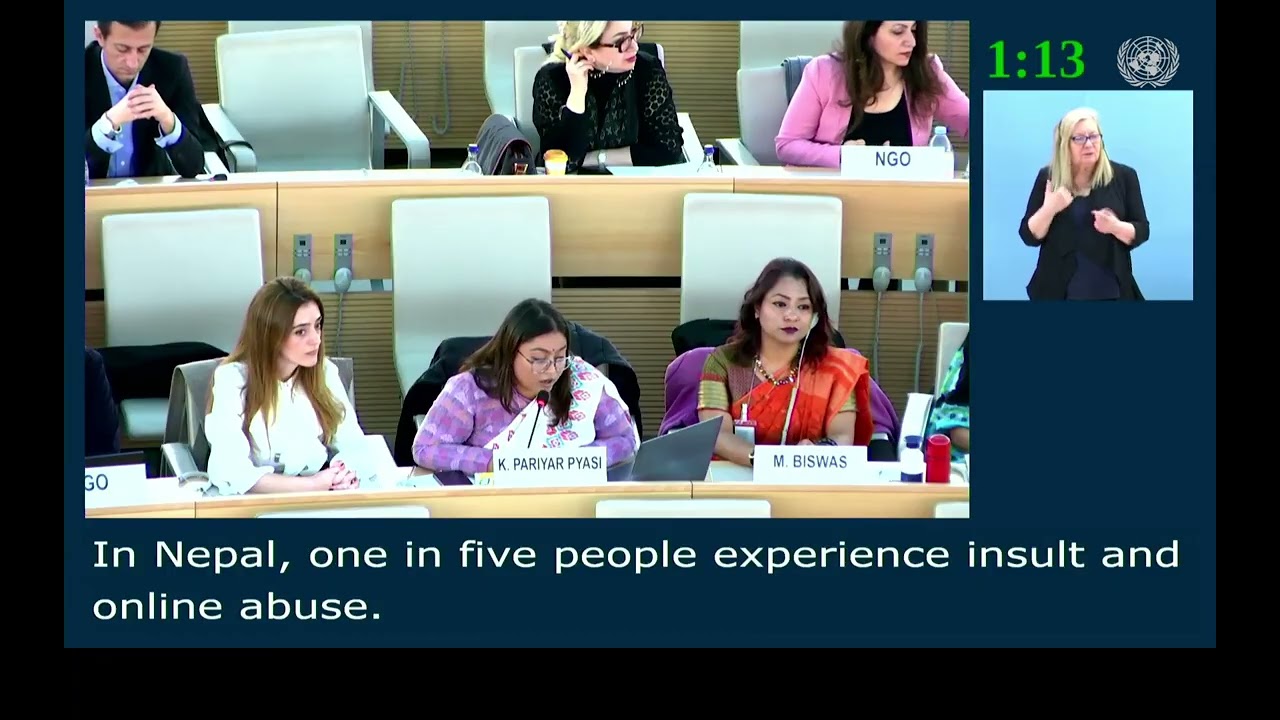 OHCHR Minority Fellow Ms Kunjani Pyasi - intervenes during UN Forum on Minority Issues 2024