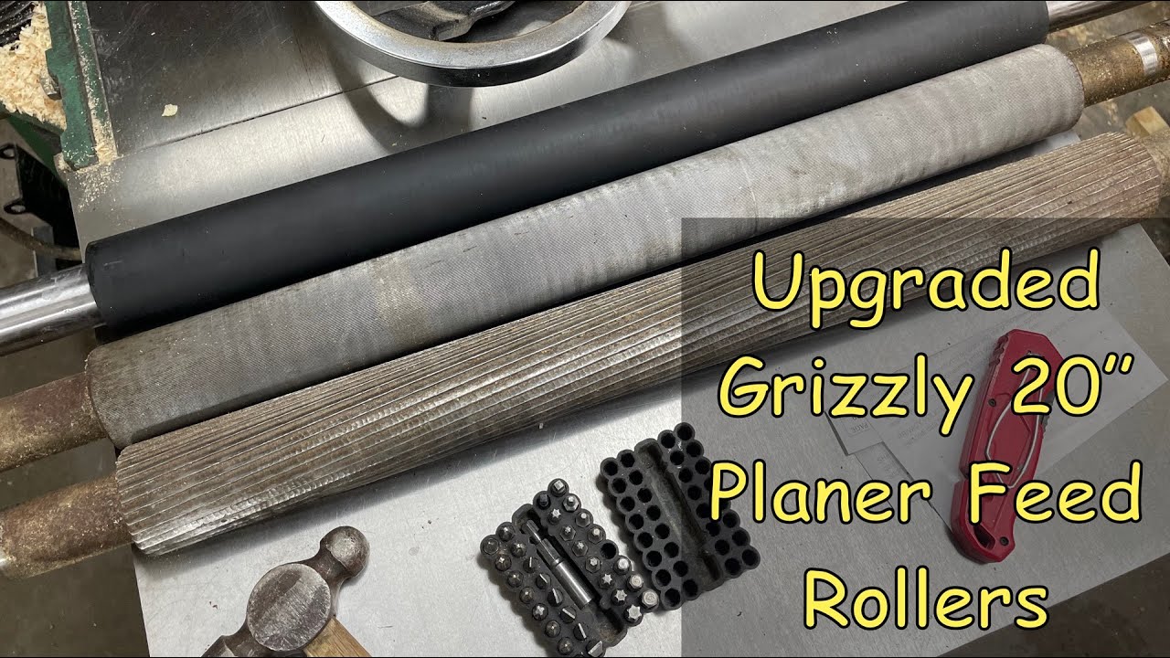 Upgraded Grizzly Planer Feed Rollers