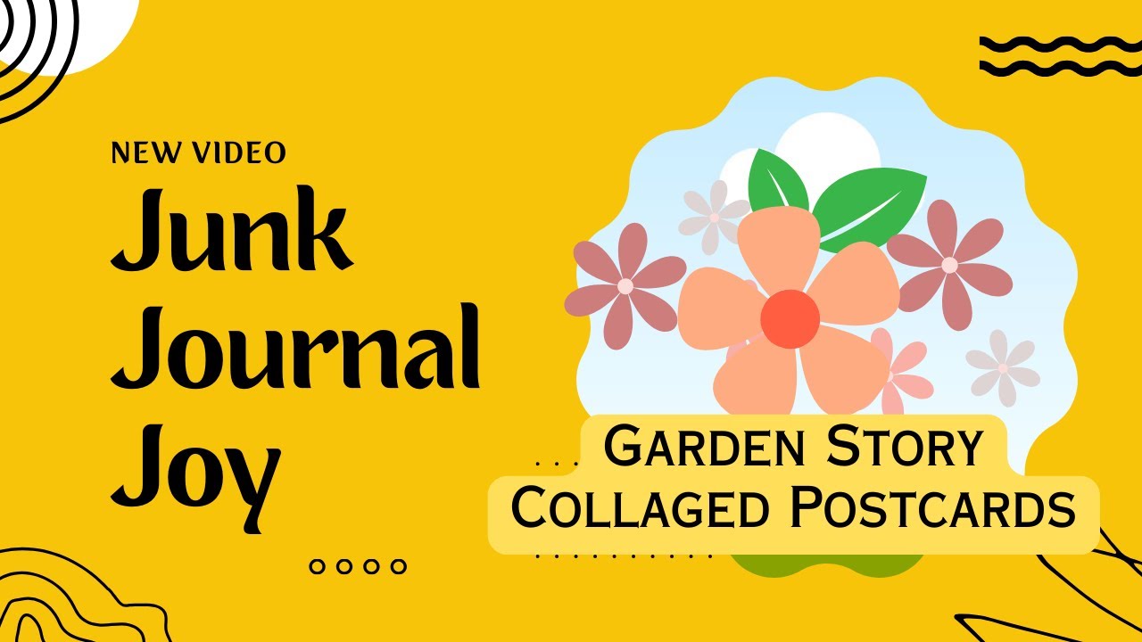 Garden Story Lovely Collaged Postcards Great for beginners #rachandbellacrafts  #journaljigsaw