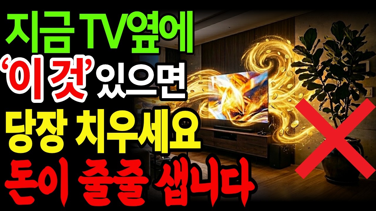 TV 옆에 이것 있다면 지금 당장 치우세요! 돈이 줄줄 샙니다.ㅣ재물풍수ㅣ금전풍수ㅣ새해풍수ㅣ풍수인테리어