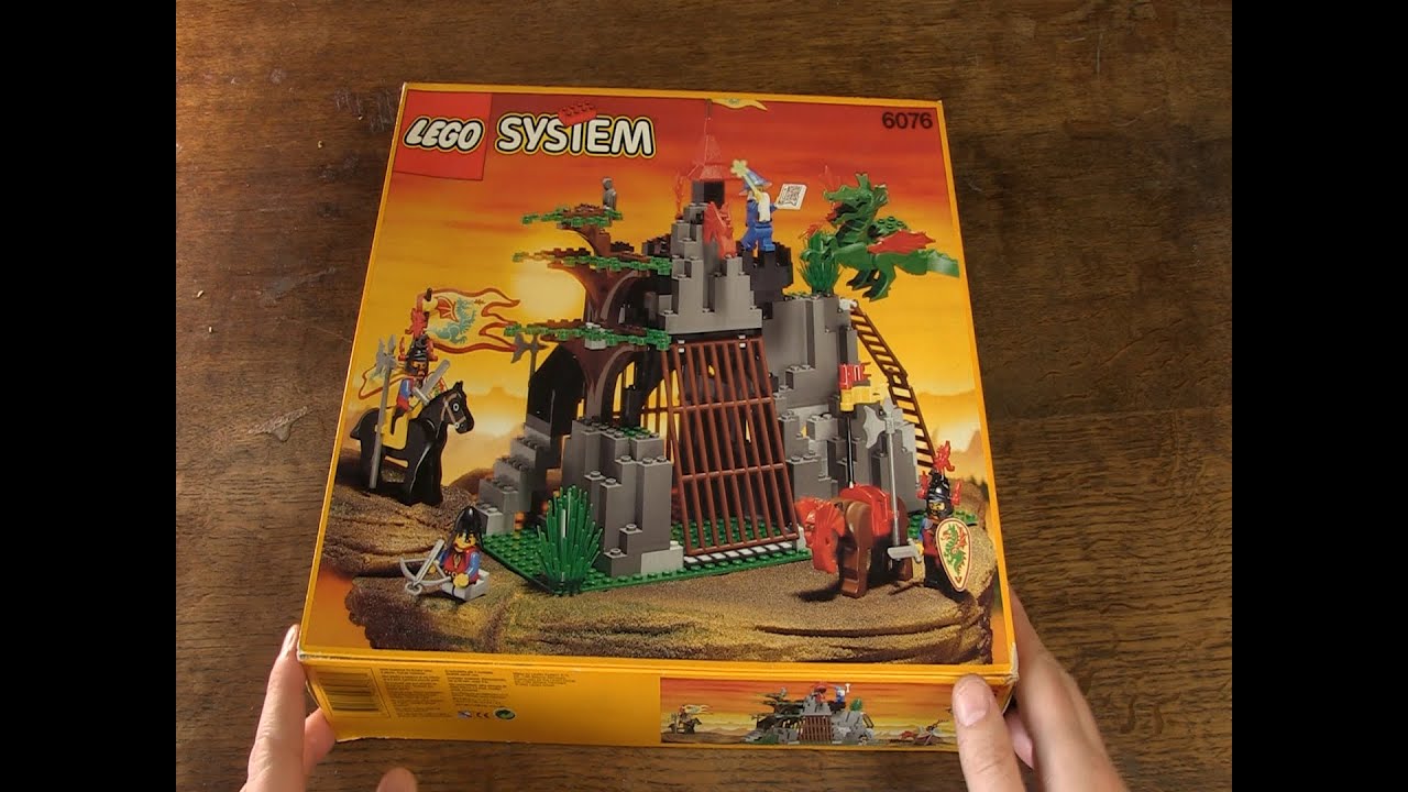 unboxing, building and reviewing legoset 6076 Dark Dragon’s Den from 1993