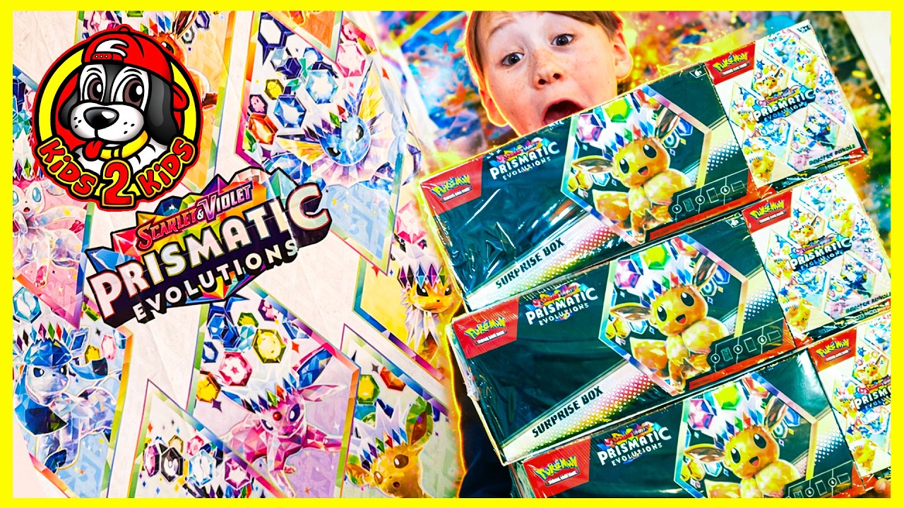 Completing PRISMATIC EVOLUTIONS (Pokemon Card Challenge) PART 1: Opening Surprise Boxes Galore!