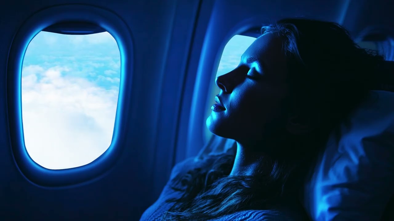 Overnight Midnight Airplane ✈️ Gentle White Noise for Sleep & Stress Relief