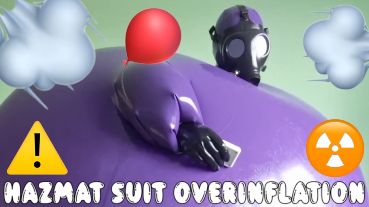 Purple hazmat suit getting overinflated 💨☢️🎈🟣