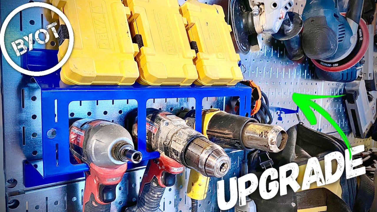BEST DIY Garage Organization : PEGBOARD Tool Storage UPGRADE