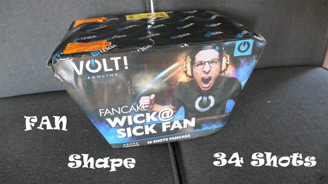 Wick@ Sick Fan 34 Shots Fan-Shape Cake (VOLT!) Oud en Nieuw 2020/2021