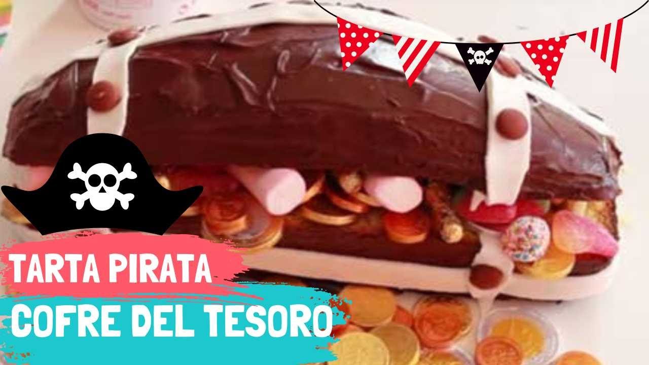 🏴&zwj;☠️ TARTA COFRE PIRATA del TESORO 🎂 &iexcl;Una idea F&Aacute;CIL y DIVERTIDA para CUMPLEA&Ntilde;OS!
