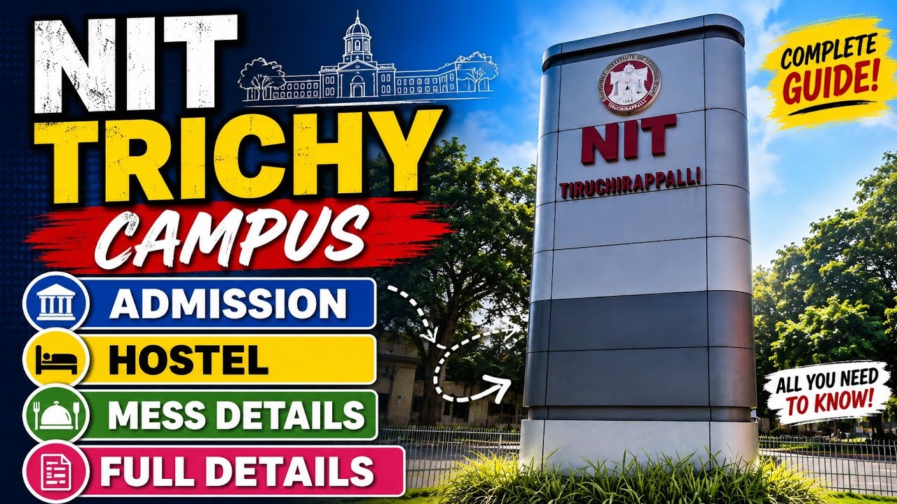 NIT Trichy Vlog 🔥 | Campus Tour 🏫 | Hostel, Mess & JEE Admission Information