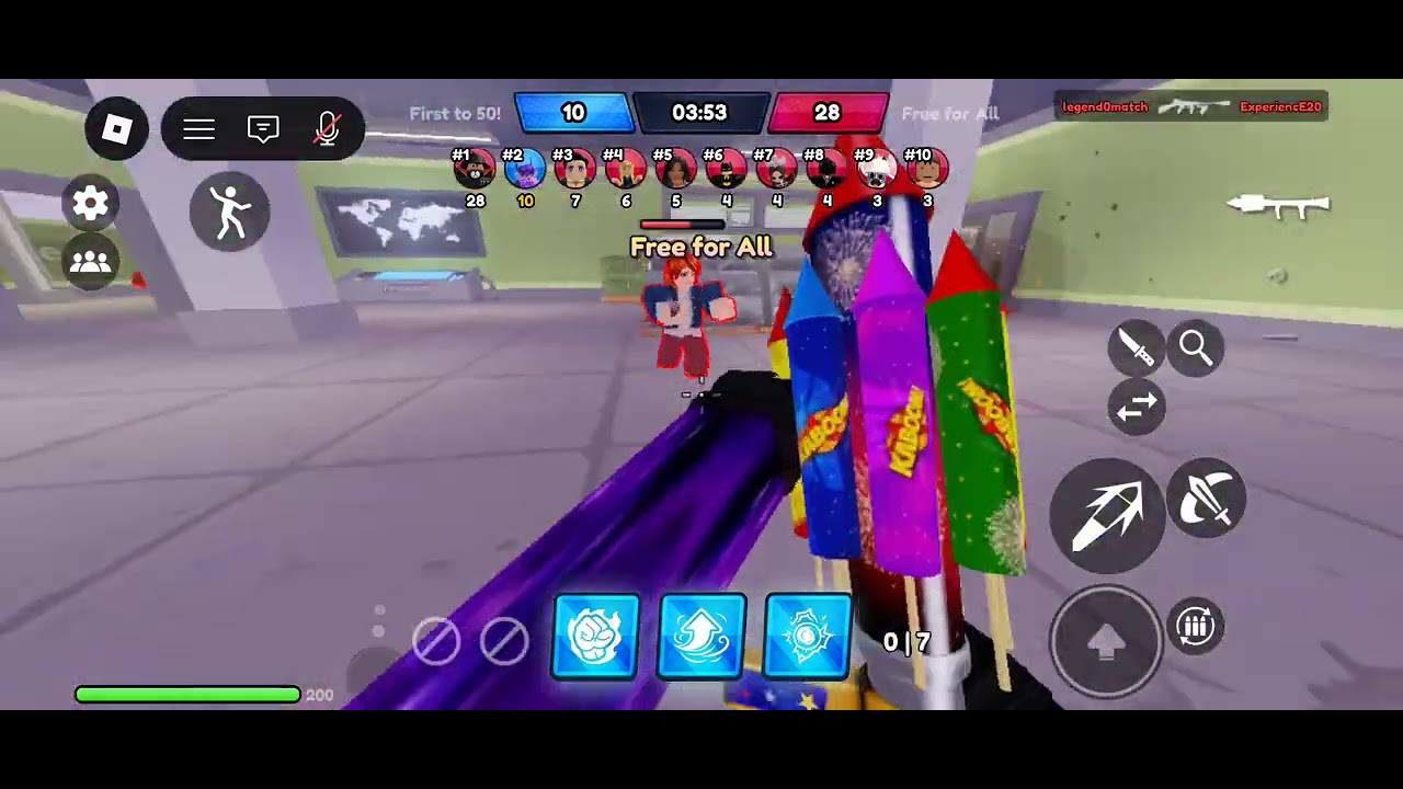 Playing 6 mins of hyper shot with my friend 