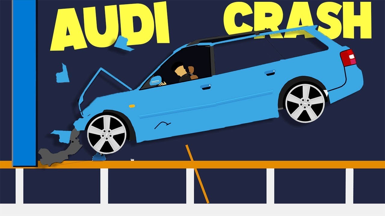 Crashing An Audi RS6 With AMAZING Car Crash Physics! 2D BeamNG Destruction! - Algodoo Car Crashes!