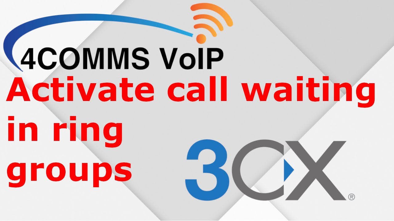 Activating Call waiting on 3CX Ring Groups