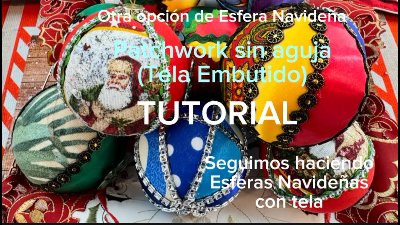 🎄 DIY NAVIDAD | ESFERA PATCHWORK SIN AGUJA