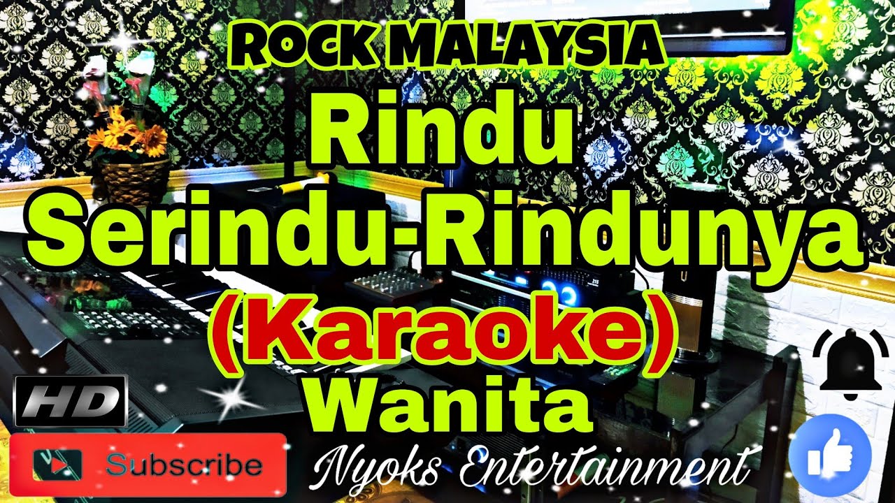 RINDU SERINDU RINDUNYA - Spoon (Karaoke Malaysia) Nada Wanita || G=DO