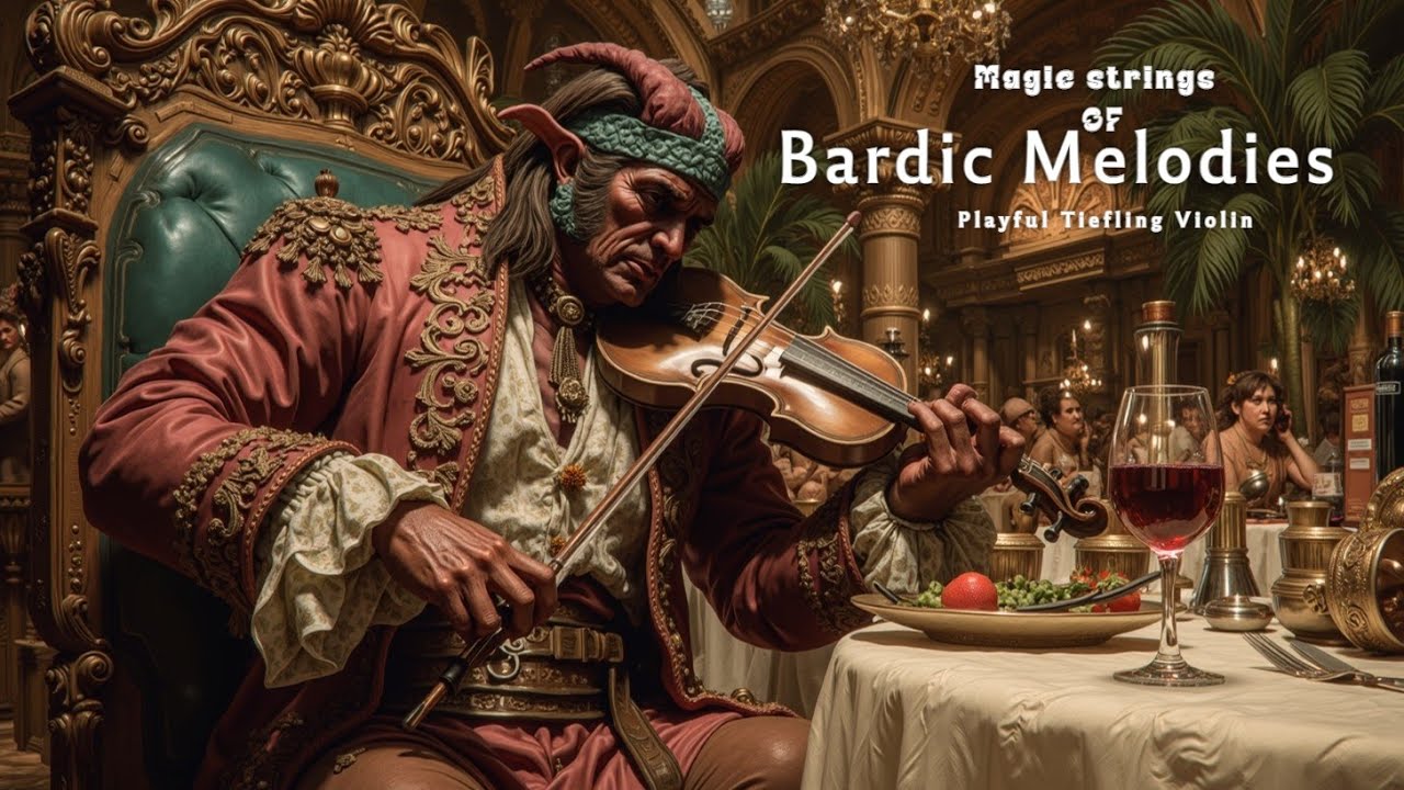 Mischievous Tiefling's Violin ~ Medieval Bard Music for DnD Tavern Ambience 🎻