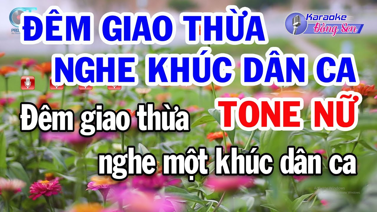 Karaoke Đêm Giao Thừa Nghe Khúc Dân Ca Tone Nữ ( Am ) Nhạc Xuân Beat Mới Dễ Hát Nhất 2026